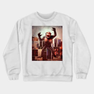 Gorilla in city scene Crewneck Sweatshirt